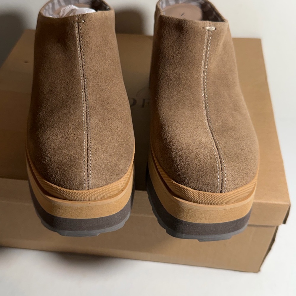 Naked Feet Brown Platform Mules coach otter - Picture 2 of 10